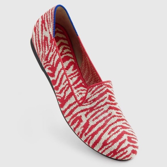 Rothy’s red zebra loafers size 6 in great condition - Picture 1 of 6